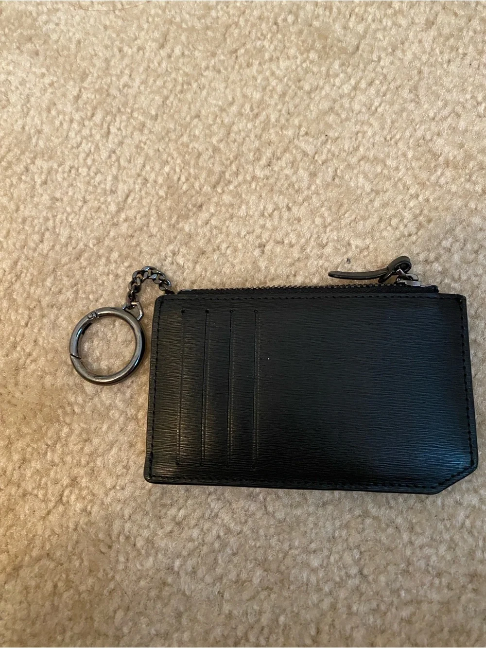 Mackage Zip Card Case With Keychain Black.